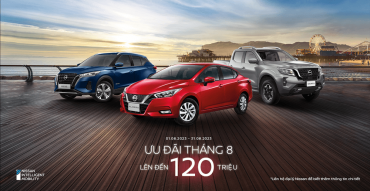 Nissan Việt Nam ưu đãi tiền mặt  cho toàn bộ khách hàng mua xe trong tháng 8